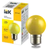 LIGHTING Лампа светодиодная декоративная G45 шар 1Вт 230В желтый E27 IEK0