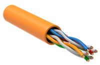 ITK Витая пара U/UTP кат.5E 4х2х24AWG solid LSZH нг(А)-HF оранжевый (305м)