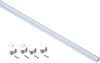 Профиль алюминиевый для светодиодной ленты 1607 накладной прямоугольный 2м с комплектом аксессуаров (опал) IEK0
