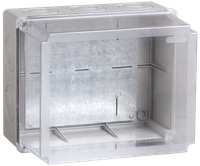 KM41348 pull box for surface installation 240x195x165 mm IP55 (RAL7035, mounting plate, cable glands 5 pcs.)