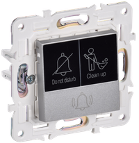 SKANDY Кнопка звонка с индикацией для отелей 10А SK-V17S серебряный IEK