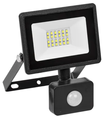 LED floodlight SDO 06-30D black motion sensor IP54 6500K IEK