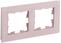BRITE Frame 2-gang RU-2-2-Br glass pink matt IEK