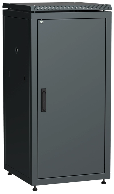 ITK LINEA N Шкаф сетевой 19" 28U 600х600мм металлическая передняя дверь черный