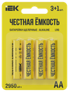 Батарейка щелочная Alkaline LR6/AA (4шт/блистер) ПРОМО IEK0
