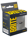 BRITE Розетка USB A+C 18Вт РЮ11-1-БрС сталь IEK5