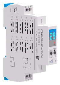 Реле времени многофункциональное TM с дисплеем 1 контакт 230В AC ONI