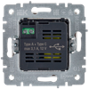BRITE Розетка USB A+C 18Вт РЮ11-1-БрБ белый IEK3