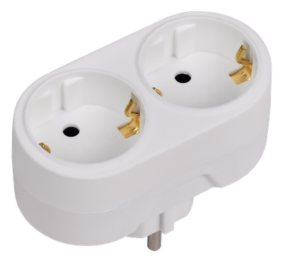 Тройник Т-01/02 2 круглых места с заземлением IEK