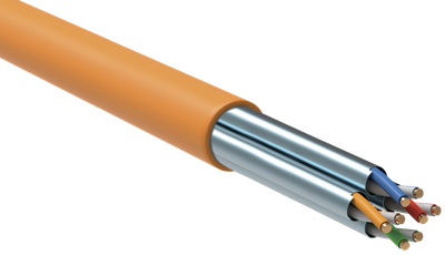 ITK Витая пара U/FTP кат.6A 4х2х23AWG solid LSZH нг(А)-HF оранжевый (305м)