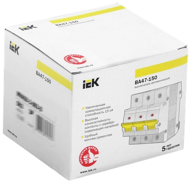 KARAT Автоматический выключатель ВА47-150 3P C 80А 15кА IEK (MVA50-3 ...