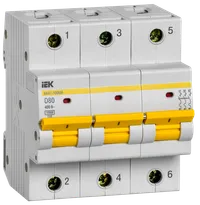 Circuit breaker BA47-100MA without thermal release 3P 80A 10kA D IEK