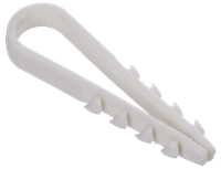 Дюбель-хомут 5х10мм для круглого кабеля нейлон белый (100шт/упак) GENERICA