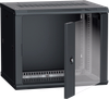 ITK Шкаф LINEA W 9U 600х450мм дверь стекло черный RAL90050