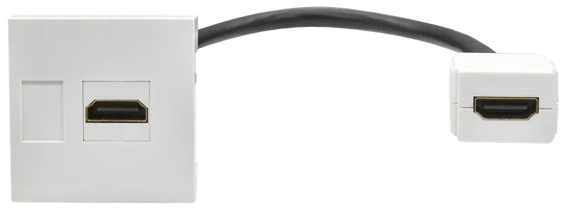 PRIMER РКМ-20-10-П Розетка мультимедийная HDMI M/M (2 модуля) белая IEK