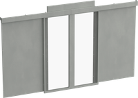 ITK by ZPAS Дверь раздвижная изолированного коридора для шкафов 42U 1000мм на ножках серая (2шт/компл) РФ