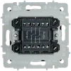 BRITE Выключатель 2-клавишный с индикацией для отелей 10А ВС10-2-9-БрГ графит IEK5