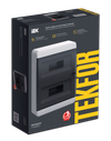 TEKFOR Корпус пластиковый ЩРН-П-24 IP41 черная прозрачная дверь IEK1