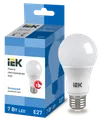 LED lamp A60 pear 7W 230V 6500K E27 IEK0