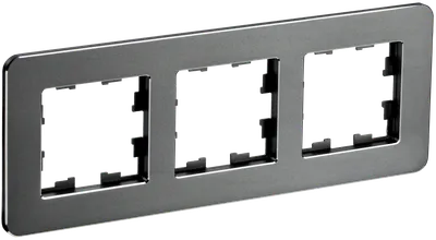 BRITE Frame 3-gang RU-3-1-Br titanium metal RE IEK