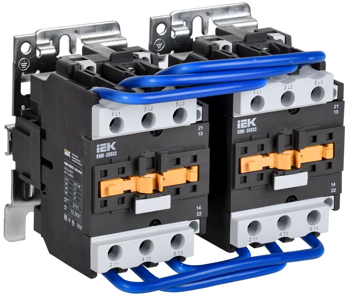 Контактор КМИ-35032 реверс 50А 230В/АС3 2NO;2NC IEK (KKM33-050-230-22-1)