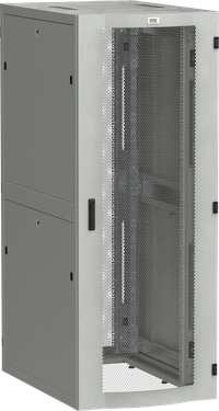 ITK LINEA S Шкаф серверный 19" 42U 800х1200мм передняя дверь двухстворчатая перфорированная задняя дверь перфорированная серый RAL 7035