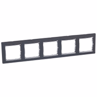 VALENA Рамка 5-местная ноктюрн (серебряный штрих)