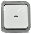 TORS Переключатель одноклавишный с индикацией 10А IP55 TS202 белый IEK1