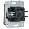 BRITE 2-gang switch with indication for hotels 10A VS10-2-9-BrS steel IEK4