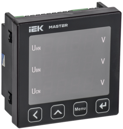 Вольтметр цифровой щитовой трехфазный RS-485 96х96 LED MASTER IEK