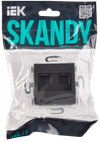 SKANDY Розетка компьютерная двойная RJ45 кат.6 SK-K04G графит IEK1