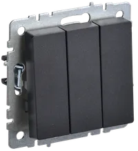 BRITE Triple-button switch 10A VC10-3-0-BrB black IEK