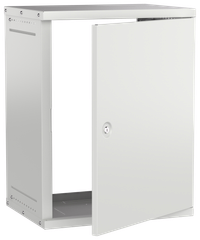 Шкаф настенный 19" 15U 600х450мм металлическая дверь серый GENERICA