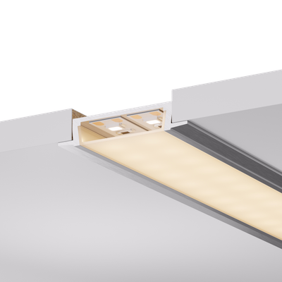 Профиль алюминиевый для светодиодной ленты 3006 встраиваемый трапециевидный 2м с комплектом аксессуаров (опал) IEK