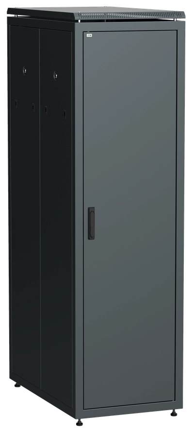 ITK LINEA N Шкаф сетевой 19" 42U 600х1000мм металлическая передняя дверь черный