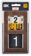 BRITE Рамка 2-местная РУ-2-1-Бр металл коричневый RE AL IEK1