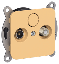 FLITE Розетка 2-местная TV+SAT экранированная оконечная РТВс-2-1-1-ФлЗ золотарник IEK