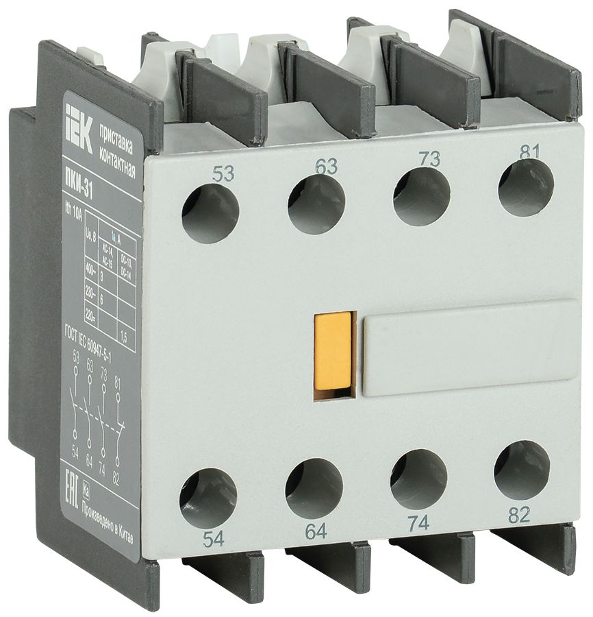 Приставка ПКИ-31 дополнительные контакты 3NO+1NC IEK (KPK10-31)