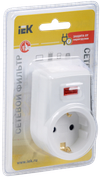 Power filter SF-01 1 socket 2P+PE 16A white IEK1