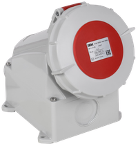 Розетка стационарная ССИ-1252 32А-6ч 380В 3P+PE+N IP67 IEK