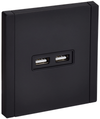 FORTE&PIANO Розетка USB A+A 3,1А FP149M металл черный IEK