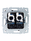 BRITE Розетка компьютерная двойная RJ45 кат.6 РК11-2-БрЧ черный IEK4