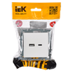 BRITE Розетка USB A+C 18Вт РЮ11-1-БрБ белый IEK1