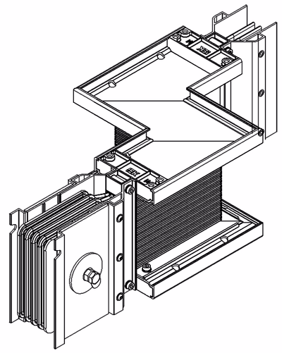 LINEBAR Section Z-shaped left 1000А Al 3L+N+PER IP55 transport 2 arms to order IEK