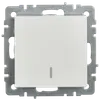BRITE Выключатель 1-клавишный с индикацией 10А ВС10-1-1-БрБ белый IEK2