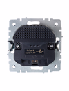 BRITE Розетка 1-местная с заземлением с защитными шторками 16А с USB A+A 5В 3,1А РЮш10-2-БрЧ черный IEK3