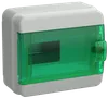 TEKFOR Корпус пластиковый КМПн-8 IP65 зеленая прозрачная дверь IEK0