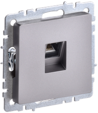 BRITE Розетка компьютерная RJ45 кат.5E РК10-БрС сталь IEK