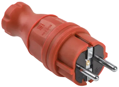 VBp3-1-0m Straight plug OMEGA IP44 rubber red IEK
