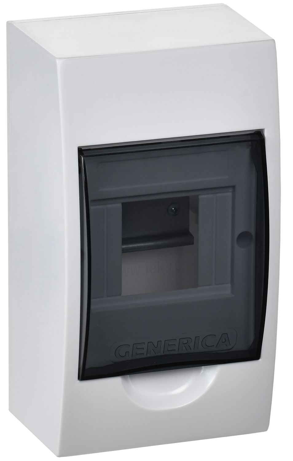 Корпус пластиковый ЩРН-П-4 черная прозрачная дверь IP41 GENERICA (MKP12-N-04-41-G)